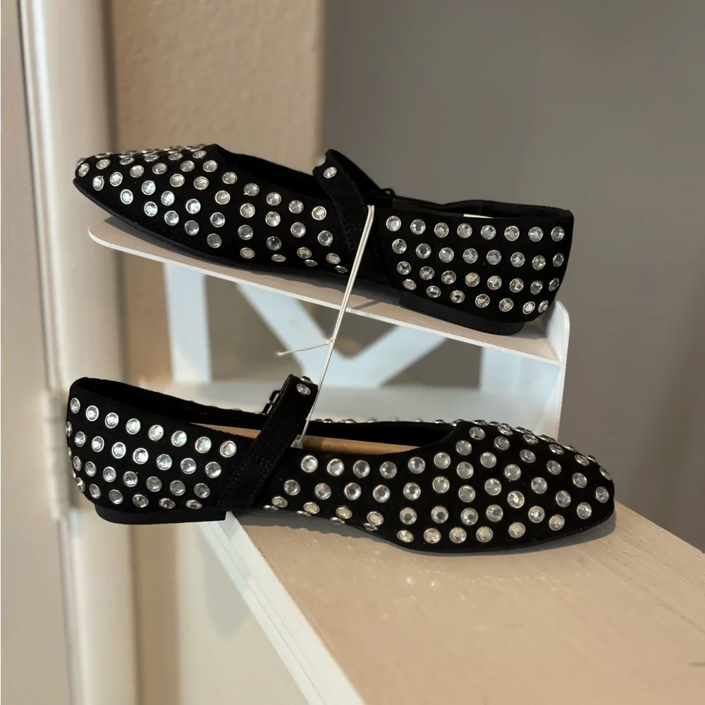 Kids' Toree Rhinestone Ballet Flats Black - art class - NEW Multiple Youth Sizes - Picture 2 of 8